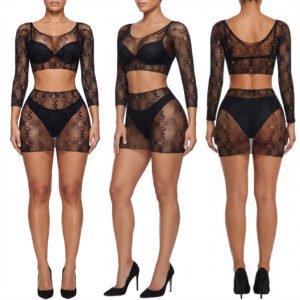 Sexy Cutout Sheer Fishnet Lingerie